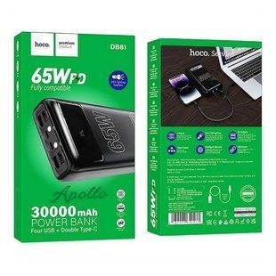 Універсальна Мобільна Батарея Power Bank Hoco DB81 Apollo PD65W 30000 mAh Чорний