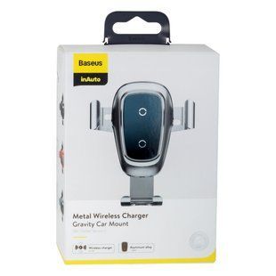Автотримач Baseus Metal Wireless Charger Gravity WXYL-B Сталевий, 0S
