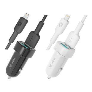 Автомобільний Зарядний Пристрій Ridea RCC-21312 Grand Lightning 2USB 2.4 A Бiлий