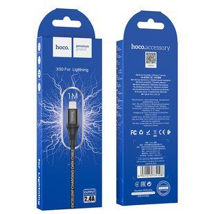 Кабель USB Hoco X50 Excellent Lightning Чорний