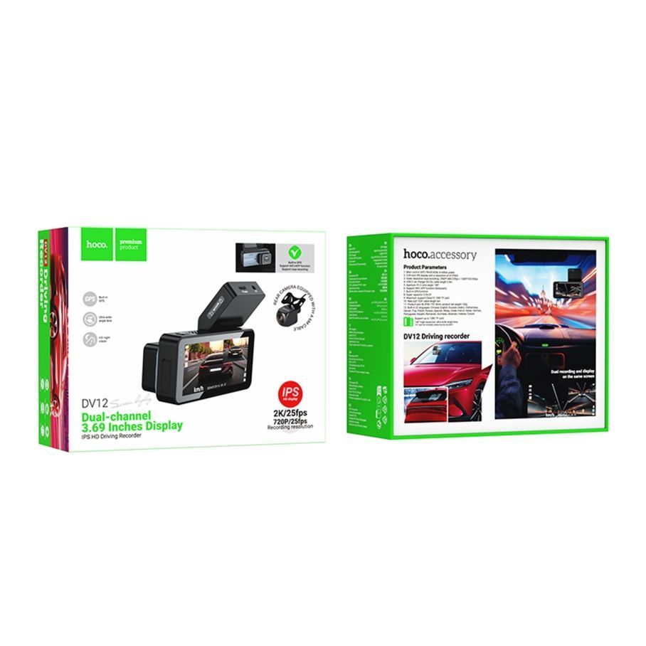 Відеореєстратор Hoco DV12 2K IPS Display WI-FI+GPS+Камера