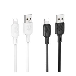 Кабель USB Borofone BX113 Silicone Lightning 2.4A Чорний