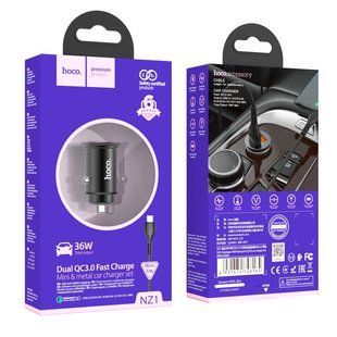 Автомобільний Зарядний Пристрій Hoco NZ1 36W QC3.0 Micro Чорний