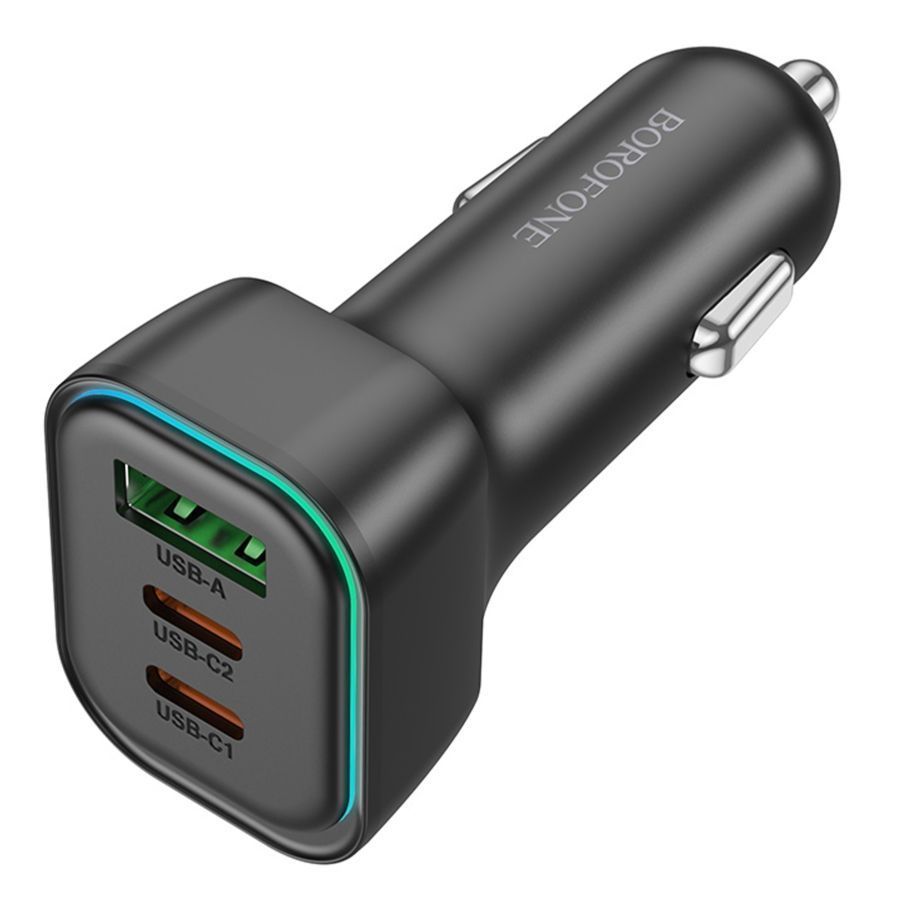 Автомобільний Зарядний Пристрій Borofone BZ28C 1USB/2USB-C QC/PD Total 60W