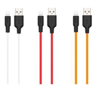 Кабель USB Hoco X21 Plus Silicone Lightning Чорно-Білий