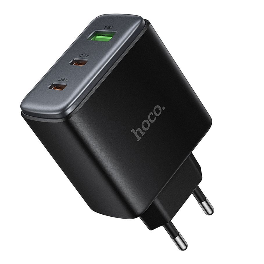 Мережевий Зарядний Пристрій Hoco C160A 2USB-C/1USB QC/PD65W