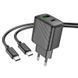 Мережевий Зарядний Пристрій Hoco CS23A 1USB/1USB-C PD/QC 30W+Type-C to Type-C Чорний