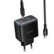 Мережевий Зарядний Пристрій Hoco C158A 1USB-C/1USB QC/PD45W GAN+Type-C to Type-C