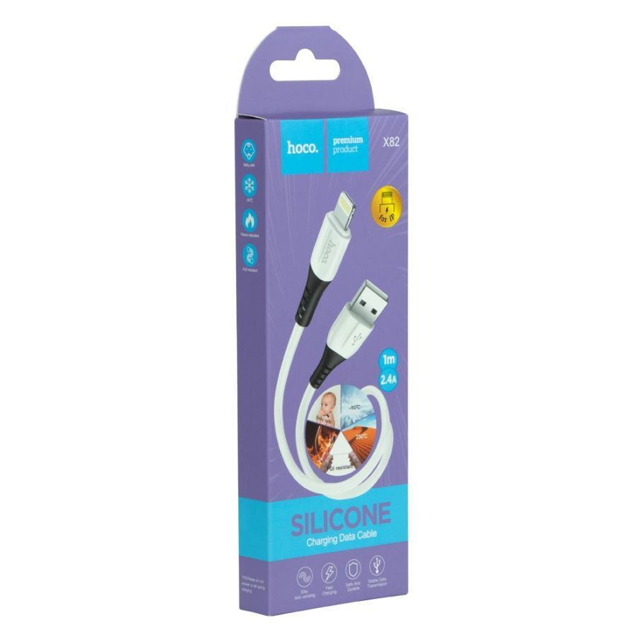 Кабель USB Hoco X82 Lightning Білий