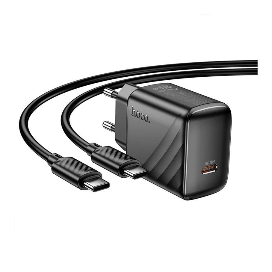Мережевий Зарядний Пристрій Hoco CS24A 1USB-C PD/QC 25W+Type-C to Type-C