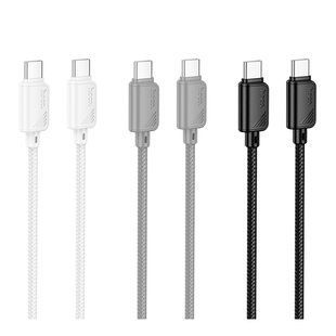 Кабель USB Hoco X113 Type-C to Type-C 60W Бiлий