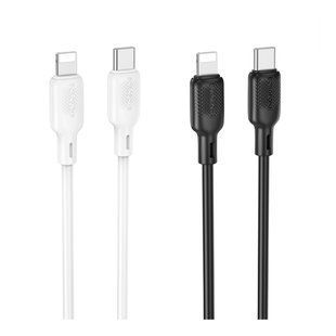 Кабель USB Borofone BX113 Silicone Type-C to Lightning PD27W Бiлий