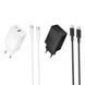 Мережевий Зарядний Пристрій Borofone BAS74A 1USB-C/1USB PD/QC 20W+Type-C to Type-C