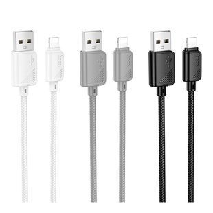 Кабель USB Hoco X113 Lightning 2.4A Бiлий