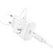 Мережевий Зарядний Пристрій Hoco C76A Pro 1USB-C PD/QC 30W+Type-C to Lightning Бiлий