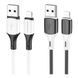 Кабель USB Borofone BX79 Silicone Lightning 2.4A Бiлий