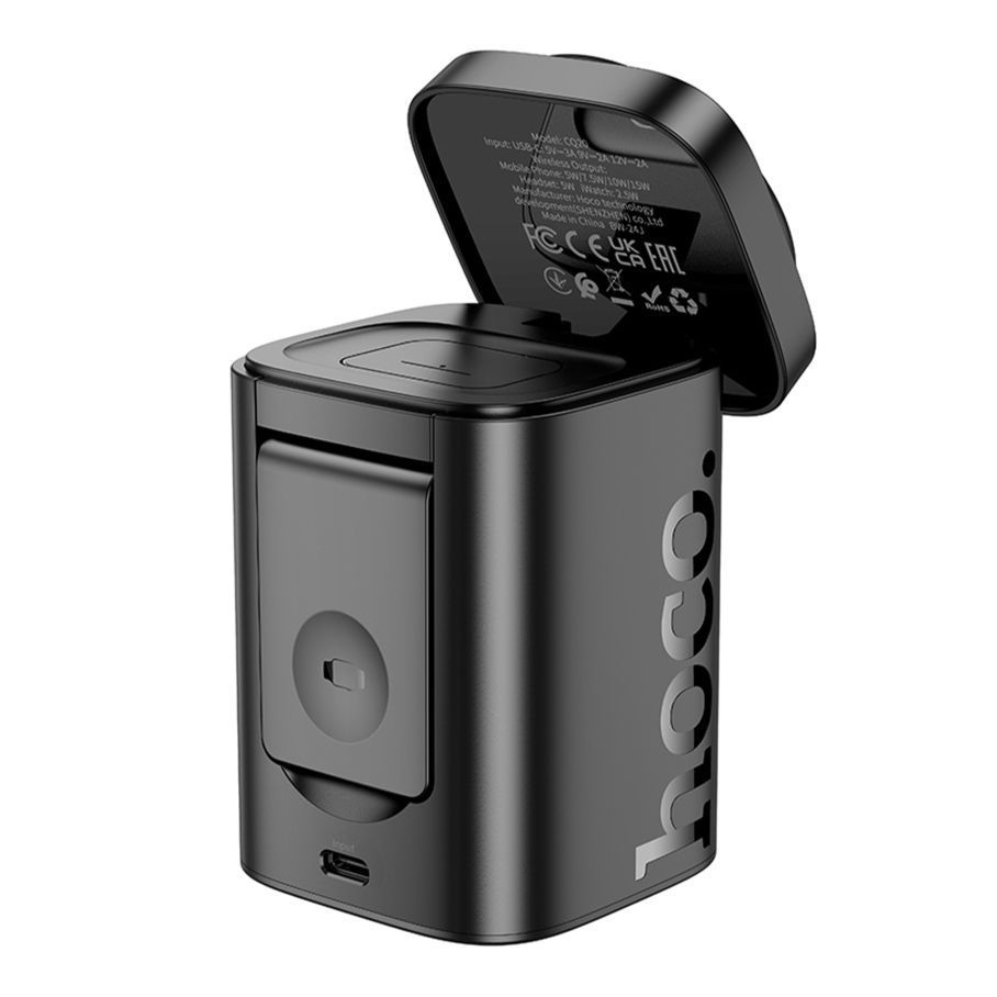 Бездротовий Зарядний Пристрій Hoco CQ20 3-in-1 15W Magnetic (iWatch)