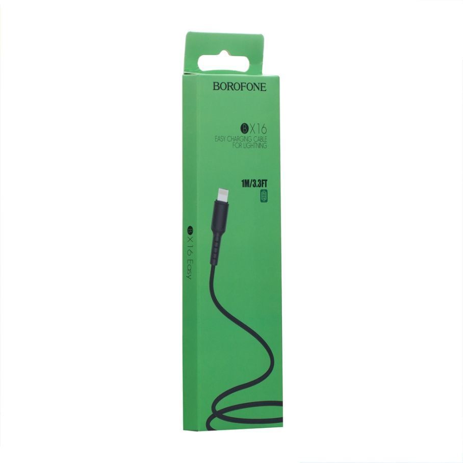 Кабель USB Borofone BX16 Lightning Чорний