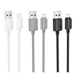 Кабель USB Hoco X113 Micro 2.4A Бiлий