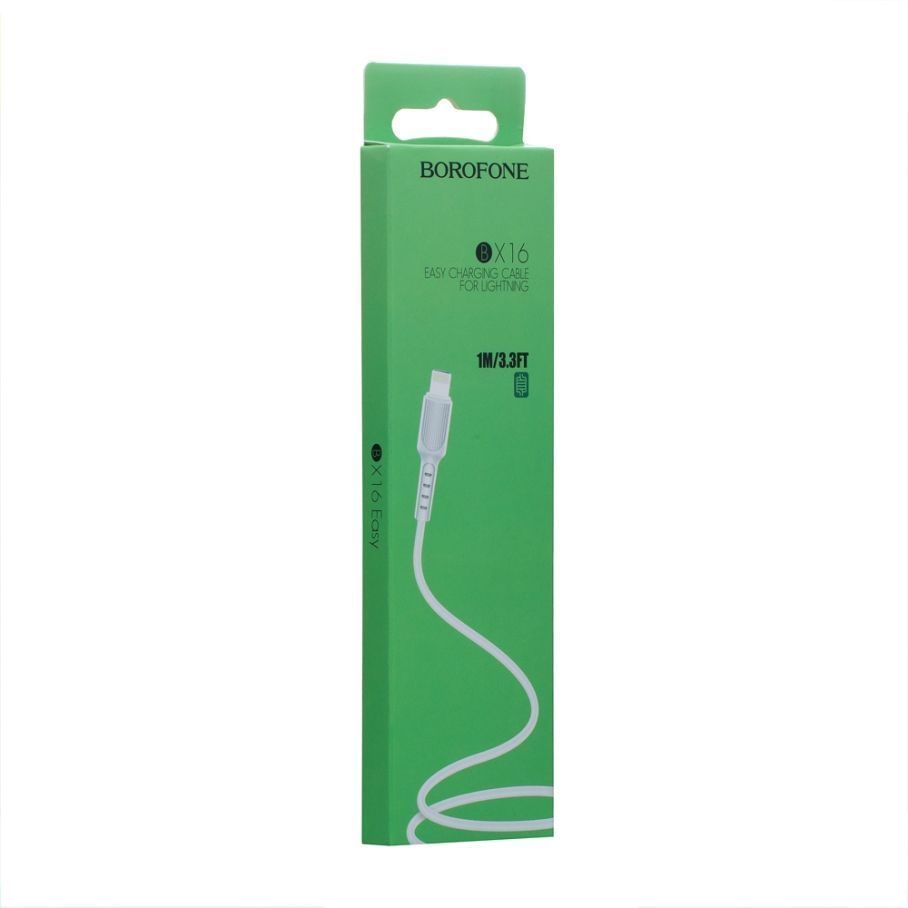 Кабель USB Borofone BX16 Lightning Білий