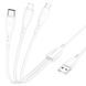 Кабель USB Borofone BX71 3-in-1 IP+Type-C+Micro
