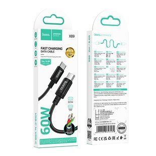 Кабель USB Hoco X89 Type-C to Type-C 60W 2m Чорний