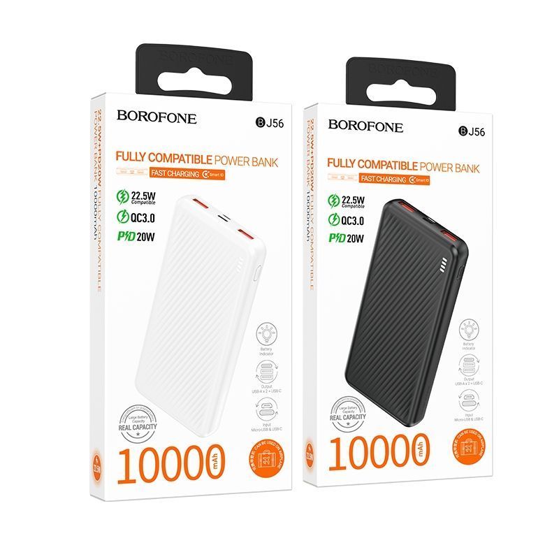 Універсальна Мобільна Батарея Power Bank Borofone BJ56 Graceful 22.5W+PD20W 10000 mAh Чорний