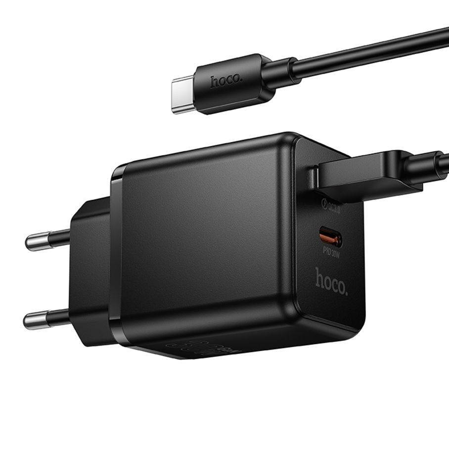 Мережевий Зарядний Пристрій Hoco C157A 1USB-C/1USB Multi-Protocol 30W+USB to Type-C