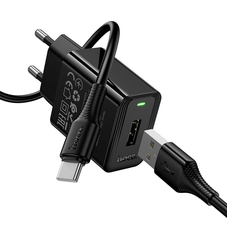 Мережевий Зарядний Пристрій Hoco CS91A 1USB 2.1A+USB to Type-C