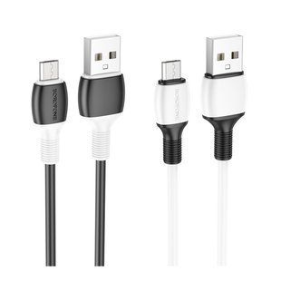 Кабель USB Borofone BX84 Micro 2.4A Чорний