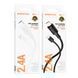 Кабель USB Borofone BX111 Micro 2.4A Чорний