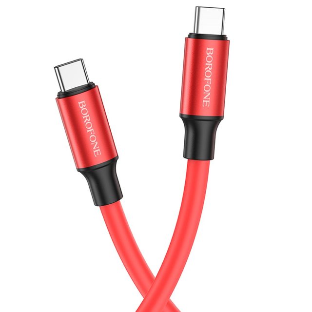 Кабель USB Borofone BX82 60W Type-C to Type-C Колір Червоний