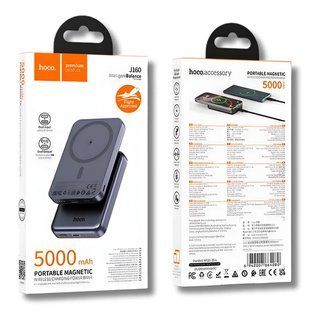 Універсальна Мобільна Батарея Power Bank Hoco J160 Original wireless magnetic 5000mAh Сірий