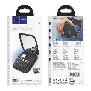 Кабель USB Hoco U114 Treasure box 6in1 3A 60W Чорний