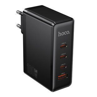 Мережевий Зарядний Пристрій Hoco N85 3USB-C/1USB PD100W GAN