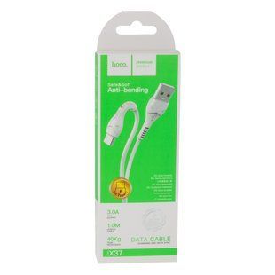 Кабель USB Hoco X37 Cool Power Charging Type-C Бiлий