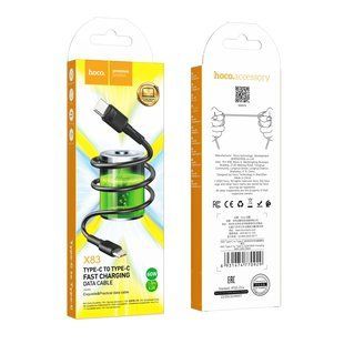 Кабель USB Hoco X83 60W Type-C to Type-C Чорний