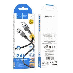 Кабель Hoco X109 Silicone Micro 2.4A 3m Чорний