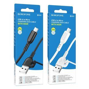 Кабель USB Borofone BX91 Micro 2.4A Чорний