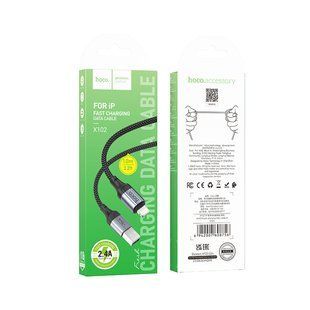 Кабель USB Hoco X102 Lightning 2.4A Чорний