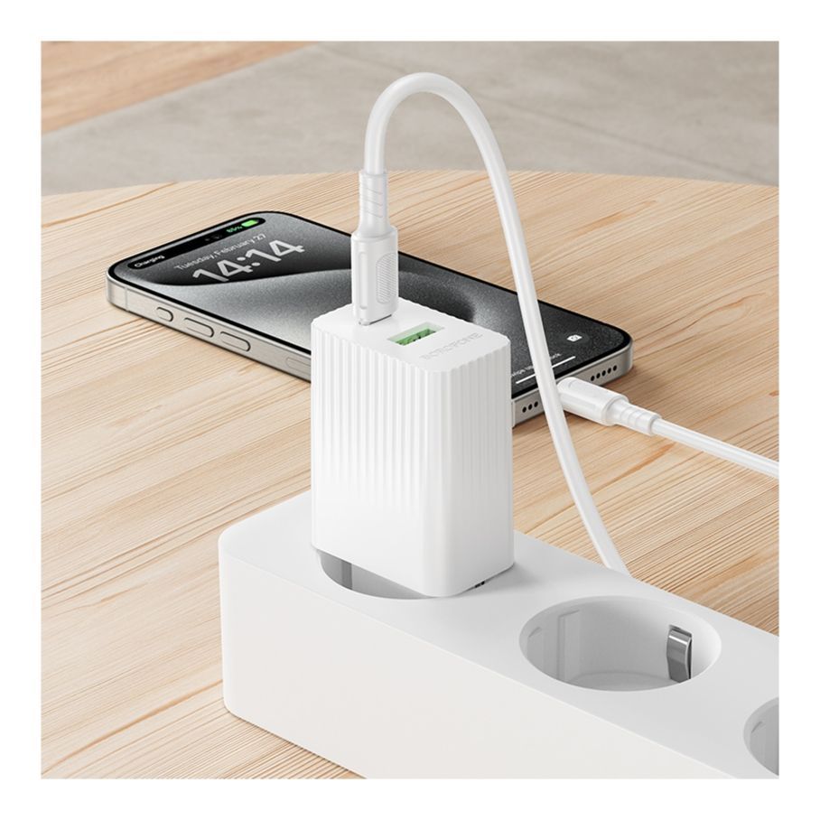 Мережевий Зарядний Пристрій Borofone BAS76A 1USB-C/1USB PD/QC 30W