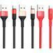 Кабель USB Hoco X26 Xpress Charging Micro Чорно-Червоний