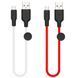 Кабель USB Hoco X21 Plus Silicone Micro 0.25m Чорно-Червоний