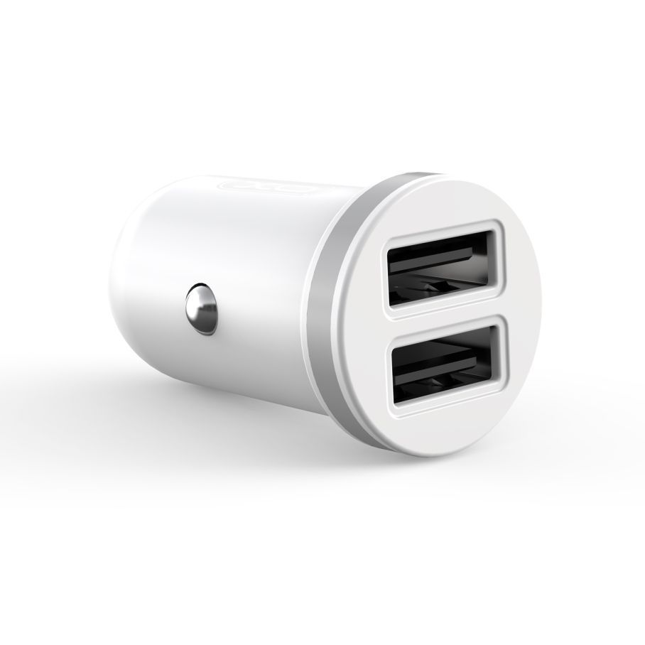 Автомобільний Зарядний Пристрій XO-CC18 Dual USB Бiлий