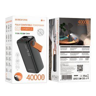Універсальна Мобільна Батарея Power Bank Borofone BJ66 Magnifico 22.5W+PD20 40000 mAh Чорний