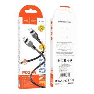 Кабель Hoco X109 Silicone Type-C to Lightning PD27W 3m Чорний