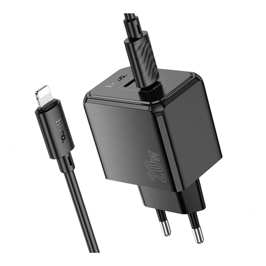 Мережевий Зарядний Пристрій Hoco CS16A 1USB-C/1IP PD/QC 20W+Type-C to Lightning