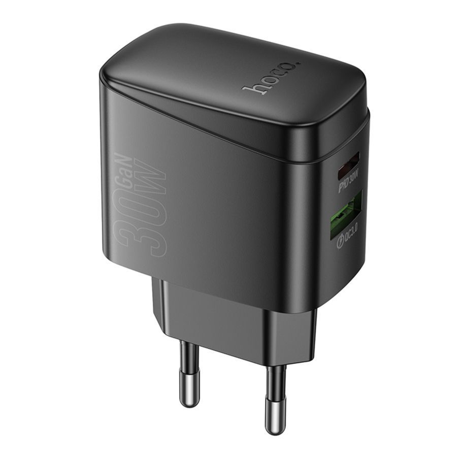 Мережевий Зарядний Пристрій Hoco CS61A 1USB/1USB-C PD/QC 30W GAN