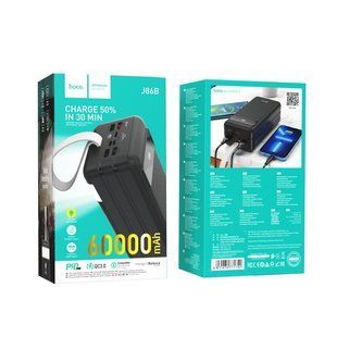 Універсальна Мобільна Батарея Power Bank Hoco J86B Electric 22.5W fully compatible 60000 mAh Чорний