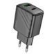 Мережевий Зарядний Пристрій Hoco CS23A 1USB/1USB-C PD/QC 30W Чорний